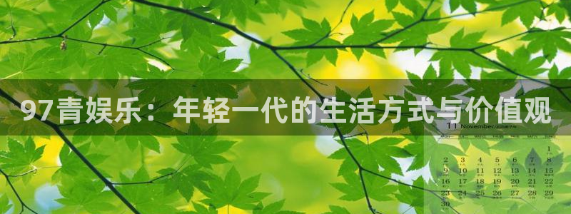 u8国际界面申领：97青娱乐：年轻一代的生活方式与价值观